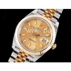 로렉스 데이저스트 41mm 옐로우골드 다이얼 | DateJust 41 126333 YG Wrapped 3EF 1_1 Best Edition YG Stick Dial on Jubilee Bracelet SA3235