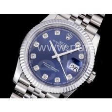 로렉스 데이저스트 36mm 블루 다이얼 | DateJust 36 SS 126234 GMF Best Edition 904L Steel Blue Dial Diamonds Markers on Jubilee Bracelet SA3235 - DateJust - Rolex - Watch Brands