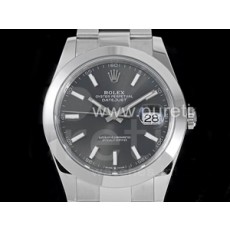 로렉스 데이저스트 41mm 그레이 다이얼 | DateJust 41 126330 904L SS VSF 1_1 Best Edition Gray Dial on Oyster Bracelet VS3235