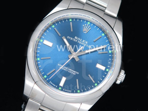 로렉스 오이스터 퍼페츄얼 39mm 블루 다이얼 | Oyster Perpetual 39mm 114300 UBF Best Edition Blue Dial on SS Bracelet A2824