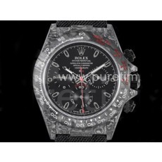 로렉스 데이토나 카본 베젤 블랙 다이얼 | Daytona DIW Carbon Noob 1_1 Best Edition Black Dial on Black Nylon Strap SA4130