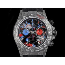 로렉스 데이토나 카본 베젤 블랙블루 다이얼 | Daytona DIW Carbon OMF Best Edition Pepsi Black_Blue_Red Dial on Black Nylon Strap A4130