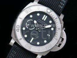 파네라이 팸984 서브머시블 블랙 다이얼 | PAM984 Mike Horn Submersible VSF 1:1 Best Edition Black Dial on Black Nylon Strap P.9010 Clone