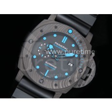 파네라임 팸1616 카보테크 47mm 블랙 다이얼 | PAM1616 Carbotech 47mm VSF Best Edition Black Dial Blue Markers on Rubber Strap P.9010 Clone