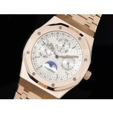 오데마피게 로얄오크 41mm 컴플리케이션 크로노 로즈골드 실버 다이얼 | Royal Oak 41mm Complicated 26574 RG APSF1:1 Best Edition Silver Dial on RG Bracelet A5134