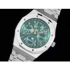 오데마피게 로얄오크 41mm 컴플리케이션 크로노 그린 다이얼 | Royal Oak 41mm Complicated 26574 SS APSF1:1 Best Edition Green Dial on SS Bracelet A5134