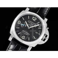 파네라임 팸 1312 블랙 다이얼 | PAM1312 W VSF 1:1 Best Edition Black Dial on Black Leather Strap P.9010 Clone