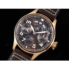 아이더블유씨 빅파일럿 애뉴얼 캘런더 브라운 다이얼 | Big Pilot Annual Calendar RG IW5027 AZF 1:1 Best Edition Brown Dial on Brown Leather Strap A52850