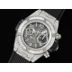 휴블럿 빅뱅 유니코 티타늄 풀 다이아몬드 스켈레톤 다이얼 | Hublot Big Bang Unico Titanium Full Diamonds ZF 1:1 Best Edition Skeleton Dial T Diamonds Bezel on Black Rubber Strap A1280