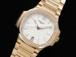 파텍필립 노틸러스 7118 여성용 로즈골드 다이아몬드 베젤 화이트 다이얼 | Nautilus 7118 Ladies RG 3KF 1:1 Best Edition White Dial Diamonds Bezel on RG Bracelet A324 Super Clone