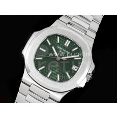 파텍필립 노틸러스 5711 그린 다이얼 | Nautilus 5711/1A 3KF 1:1 Best Edition Green Textured Dial on SS Bracelet A324 Super Clone V2