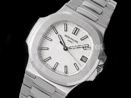 파텍필립 노틸러스 5711 화이트 다이얼 | Nautilus 5711/1A 3KF 1:1 Best Edition White Textured Dial on SS Bracelet A324 Super Clone V2