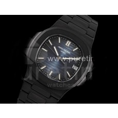 파텍필립 노틸러스 5711 PVD 올블랙 블루 다이얼 | Nautilus 5711 PVD All Black PPF 1:1 Best Edition Blue Textured Dial on PVD Bracelet 324CS V4