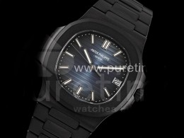 파텍필립 노틸러스 5711 PVD 올블랙 블루 다이얼 | Nautilus 5711 PVD All Black PPF 1:1 Best Edition Blue Textured Dial on PVD Bracelet 324CS V4