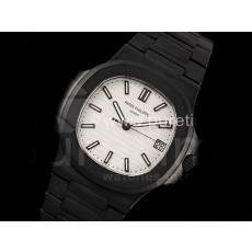 파텍필립 노틸러스 5711 PVD 올블랙 화이트 다이얼 | Nautilus 5711 PVD All Black PPF 1:1 Best Edition White Textured Dial on PVD Bracelet 324CS V4