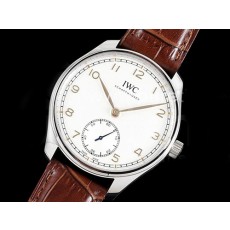 아이더블유씨 포르투기스 화이트 다이얼 | Portuguese IW358303 ZF 1:1 Best Edition SS White Dial RG Markers on Brown Leather Strap A82200