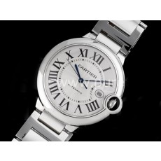 까르띠에 발롱블루 42mm 스테인레스 스틸 화이트 다이얼, 홍콩명품남자시계,CARTIER