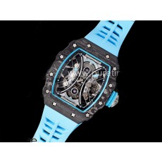 [RICHARD MILLE] 리차드밀레 RM53-01 투어빌론 포지카본 베젤 스켈레톤 다이얼 블루라버 스트랩, 홍콩명품시계 무브타임, 남자명품시계,워치,손목시계