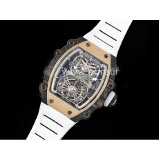 [RICHARD MILLE] 리차드밀레 RM21-01 로즈골드 투어빌론 스켈레톤 다이얼, 화이트 스트랩, 홍콩명품시계 무브타임, 남자명품시계,워치,손목시계