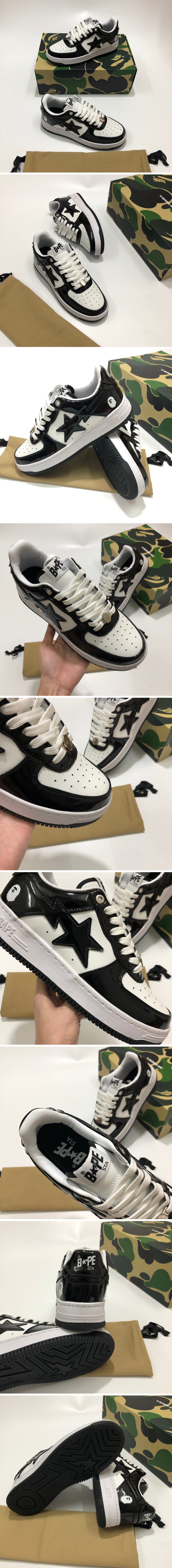 [BAPE] 베이프 남성 여성 스타 로우 A Bathing Ape Bape Sta Low Black SE417, PMD, 홍콩명품신발,운동화,무브타임,MOVETIME,남자명품