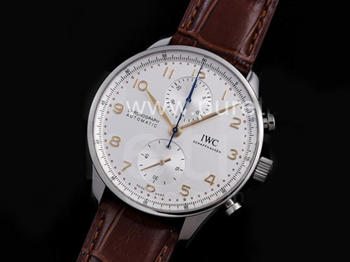 [IWC] 아이더블유씨 포르투기스 크로노그래프 IW371604 화이트 다이얼, 홍콩명품시계,남자시계,가죽스트랩,홍콩명품