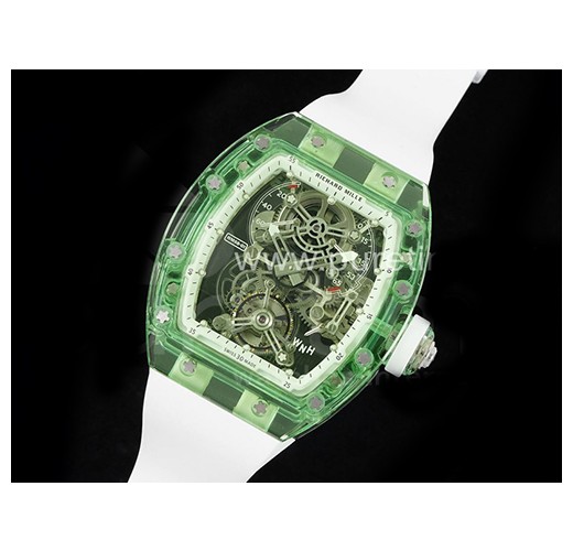 [홍콩명품시계.RICHARD MILLE] 리차드밀레 RM056-1 그린 투명사파이어 베젤 투어빌론 스켈레톤 다이얼, 무브타임, 남자명품시계,워치,손목시계