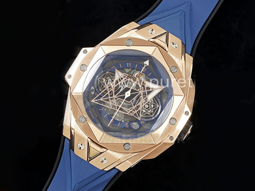 [홍콩명품시계.HUBLOT] 휴블럿 빅뱅 상블러우 II 크로노 로즈골드 블루 다이얼, 무브타임,남자명품시계,워치,중년남자,SA,명품시계