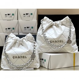 [홍콩명품.CHANEL] 샤넬 23SS 22 샤이니 카프스킨 핸드백 숄더백 AS3260 AS3261(화이트), BGM810, BDA, 홍콩명품가방,손목가방,크로스백,핸드백,구매대행,무브타임