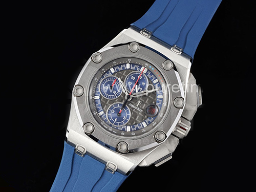 [홍콩명품시계.AUDEMARS PIGUET] 오데마피게 로얄오크 오프쇼어 44mm 크로노 Michael Schumacher Blue 그레이 다이얼, 명품시계,워치,중년남자,SA,명품시계,고무밴드