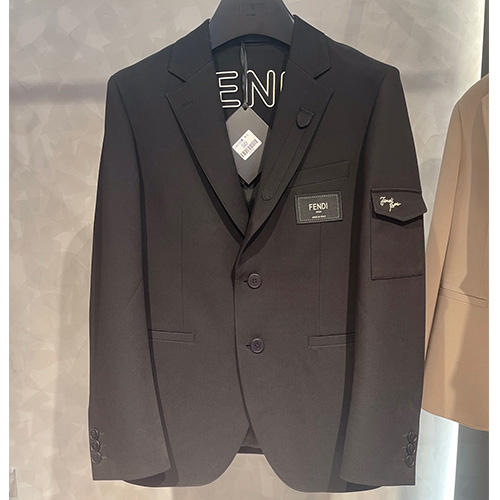 [홍콩명품,FENDI] 펜디 23SS 로고 라벨 정장 수트 자켓 (2컬러), BM4168, AGG, 명품쇼핑몰,의류,무브타임사이트,인터넷쇼핑몰,해외직구로고