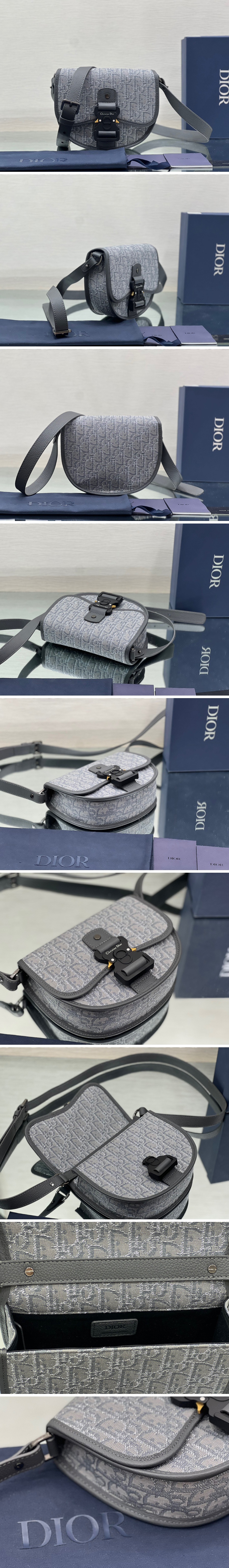 [홍콩명품,Christian Dior] 디올 23SS Gallop 갤롭 미니 메신저 백 루테늄 오블리크 1ADPO033DOS H30Q, BGM1131, 홍콩명품가방,손목가방,크로스백,핸드백,구매대행,무브타임