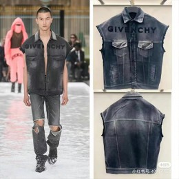 [홍콩명품.GIVENCHY] 지방시 23SS 로고 자수 슬리브리스 데님 재킷, BM4938, MF, 온라인명품쇼핑몰,의류,무브타임사이트,인터넷쇼핑몰,해외직구