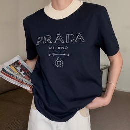 [홍콩명품,PRADA] 프라다 23SS 로고 자수 반팔 티셔츠 (2컬러), BM5280, SG, 온라인명품쇼핑몰,의류,무브타임사이트,인터넷쇼핑몰,해외직구