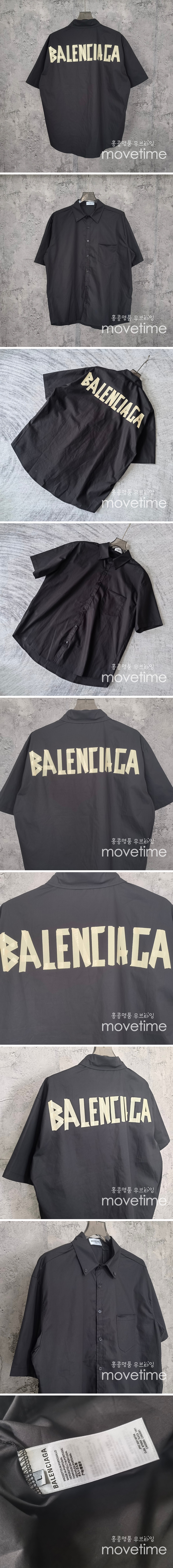 [홍콩명품.BALENCIAGA] 발렌시아가 23SS TAPE TYE 로고 반팔 남방 셔츠, BM5368, JU, 온라인명품쇼핑몰,의류,무브타임사이트,인터넷쇼핑몰,해외직구