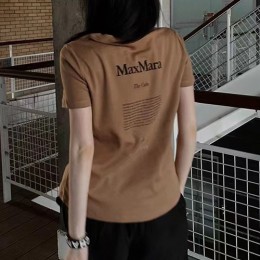 [홍콩명품.Max Mara] 막스마라 23SS 로고 프린트 반팔 티셔츠, BM5520, BR, 온라인명품쇼핑몰,의류,무브타임사이트,인터넷쇼핑몰,해외직구