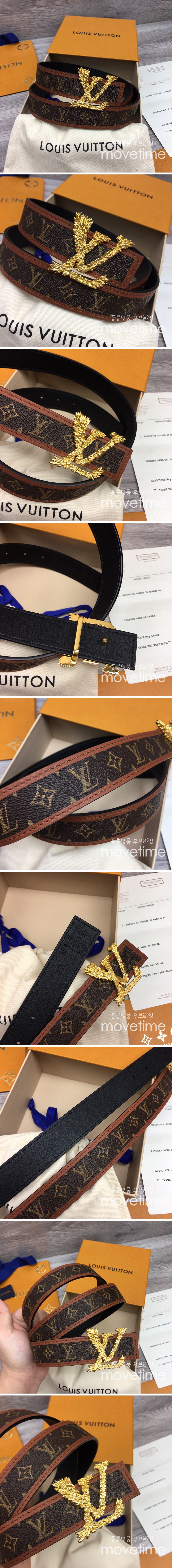 [홍콩명품.LOUIS VUITTON] 루이비통 23SS LV로고 골드버클 모노그램 가죽 벨트 30MM, BT667, 3.0cm, X1, 명품레플리카,명품쇼핑몰,의류,무브타임사이트,인터넷쇼핑몰,남자명품,해외직구