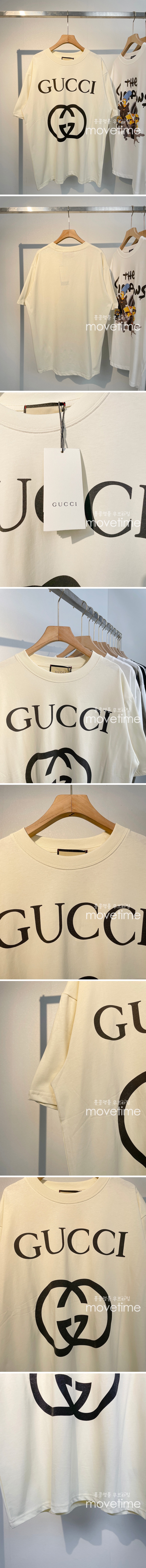 [홍콩명품.Gucci] 구찌 23SS GG로고 프린트 반팔 티셔츠 (화이트), BM5691, TOP, 명품쇼핑몰,의류,무브타임사이트,인터넷쇼핑몰,해외직구