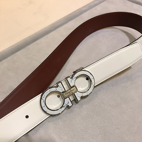 [홍콩명품.FERRAGAMO] 페레가모 23SS 간치니 리버서블 가죽 벨트 34MM (화이트), BT717, 3.4cm, BRB, 명품레플리카,명품쇼핑몰,의류,무브타임사이트,인터넷쇼핑몰,남자명품,해외직구