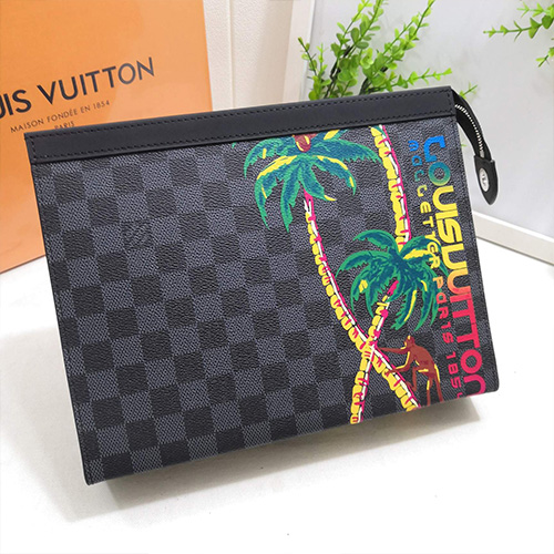 [홍콩명품.LOUIS VUITTON] 루이비통 23SS 클러치 정글파우치 블랙 그라피트 N63510 코발트 BGM1401, X1, 홍콩명품가방,손목가방,크로스백,핸드백,구매대행,무브타임