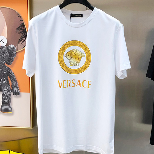 [홍콩명품.VERSACE] 베르사체 23SS 로고 프린트 반팔 티셔츠 (2컬러), BM6426, JS, 홍콩명품쇼핑몰,인터넷명품,온라인명품사이트,여자명품,해외직구