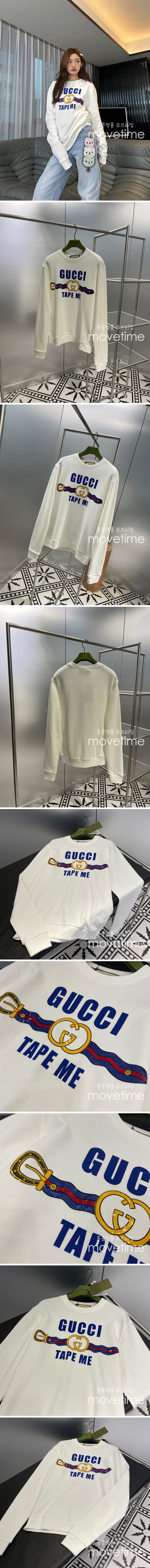 [홍콩명품.Gucci] 구찌 23SS 코튼 저지 스웨트셔츠 721361XJFIZ9088, BM6568, W2, 홍콩명품쇼핑몰,인터넷명품,온라인명품사이트,해외명품,해외직구