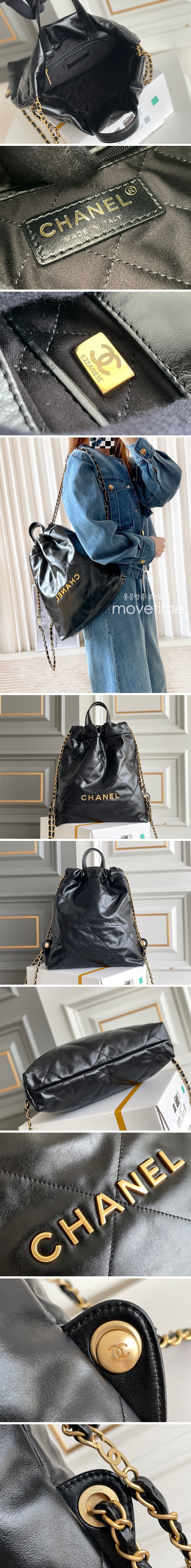 [홍콩명품.CHANEL] 샤넬 23SS CC로고 퀄팅 23P 미니 백팩 (블랙), BGM1575, BDA, 홍콩명품가방,명품쇼핑몰,크로스백,핸드백,구매대행,무브타임