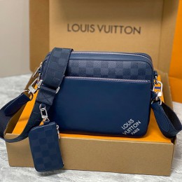 [홍콩명품.LOUIS VUITTON] 루이비통 23SS 다미에 트리오 메신저 블루 사파이어 N40438 (네이비), BGM1614, BDA, 홍콩명품가방,명품쇼핑몰,크로스백,핸드백,구매대행,무브타임