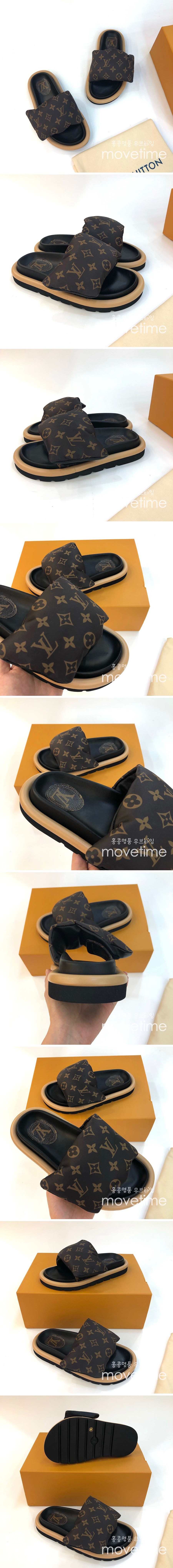 [홍콩명품.LOUIS VUITTON] 루이비통 23SS 풀 필로우 컴포트 뮬 슬리퍼 1A98GT, SE1757, PMD, 무브타임사이트,인터넷명품쇼핑몰,남자명품,슈즈,신발