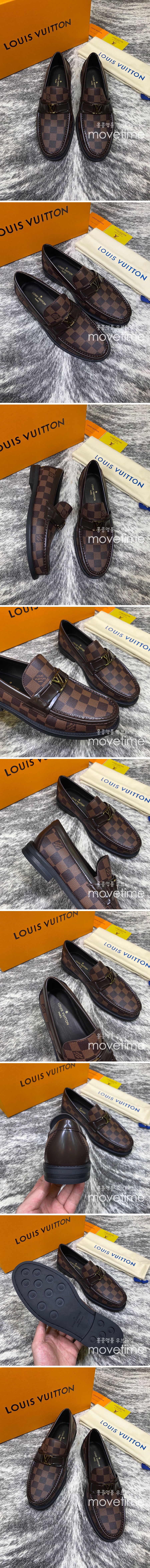 [홍콩명품.LOUIS VUITTON] 루이비통 23SS LV 다미에 로퍼 구두 (브라운), SE1767, S1, 무브타임사이트,인터넷명품쇼핑몰,남자명품,슈즈,신발