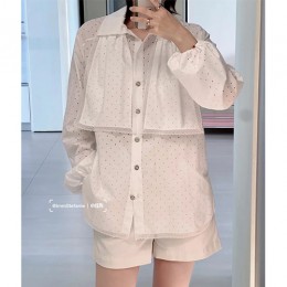 [홍콩명품.CHANEL] 샤넬 23SS 로고 포플린 블라우스 셔츠 (화이트), BM7565, PG, 온라인명품쇼핑몰,남자명품의류,인터넷쇼핑몰,해외직구