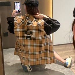 [홍콩명품.Burberry] 버버리 23SS 로고 체크 빈티지 레이어드 남방 셔츠, BM7799, BR, 온라인명품쇼핑몰,남자명품의류,인터넷쇼핑몰,해외직구