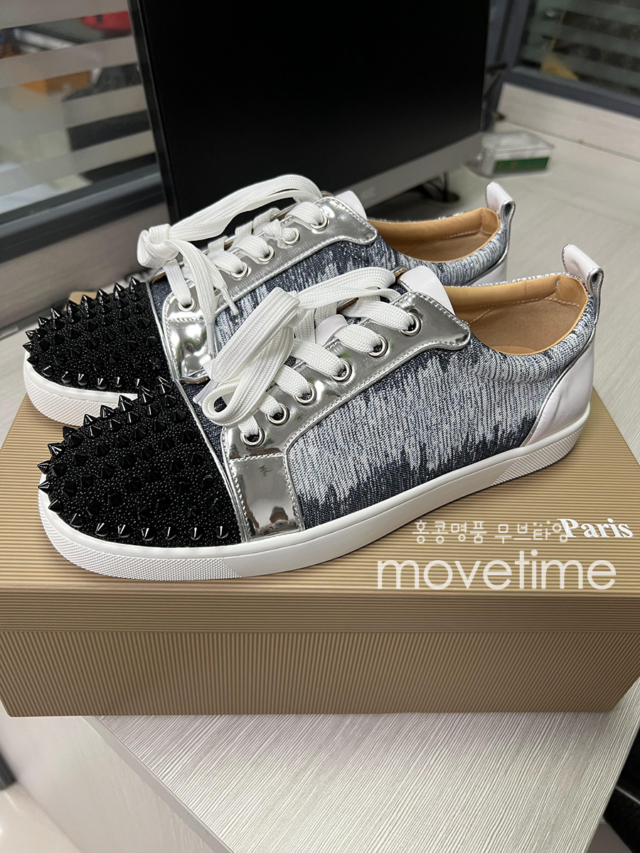 [홍콩명품.Christian Louboutin] 크리스챤루부탱 23SS 로고 캔버스 그래픽 스니커즈, SE1880, ALW, 무브타임사이트,인터넷명품쇼핑몰,남자명품,슈즈,신발