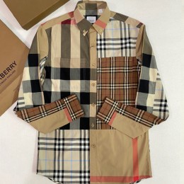 [홍콩명품.BURBERRY] 버버리 23SS 로고 체크 패턴 레이어드 남방 셔츠, BM8137, S1F 온라인명품쇼핑몰,남자명품의류,인터넷쇼핑몰,해외직구