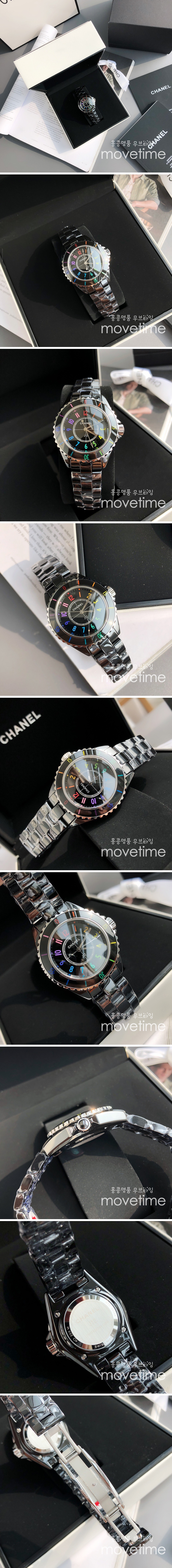 [홍콩명품.CHANEL] 샤넬 J12 화이트 세라믹 쿼츠 33x11mm (블랙), BC, 여자명품시계,워치,SA,명품시계